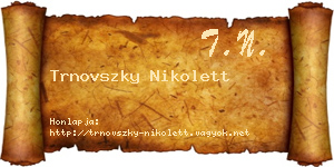 Trnovszky Nikolett névjegykártya